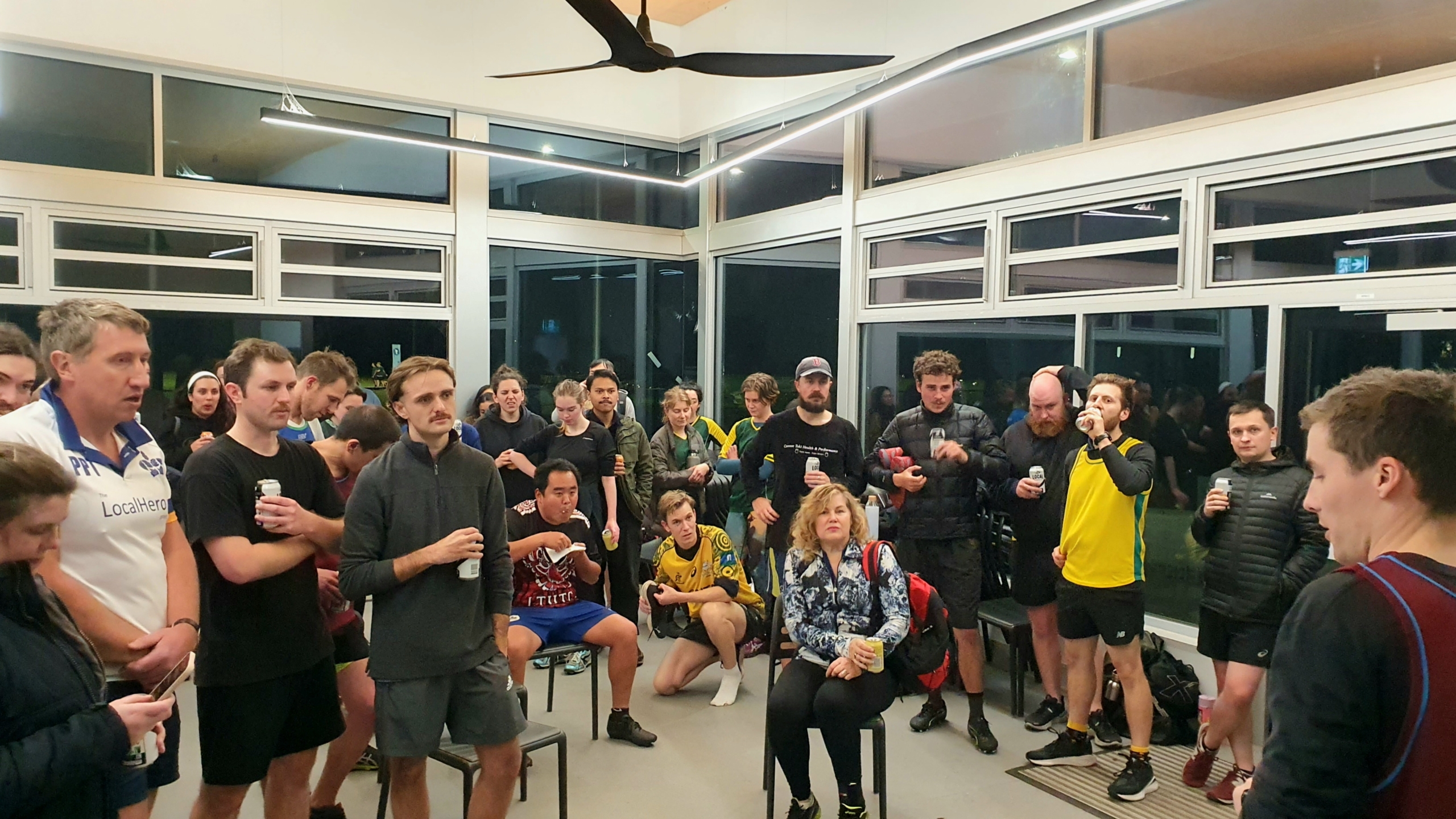 The assembled crowd