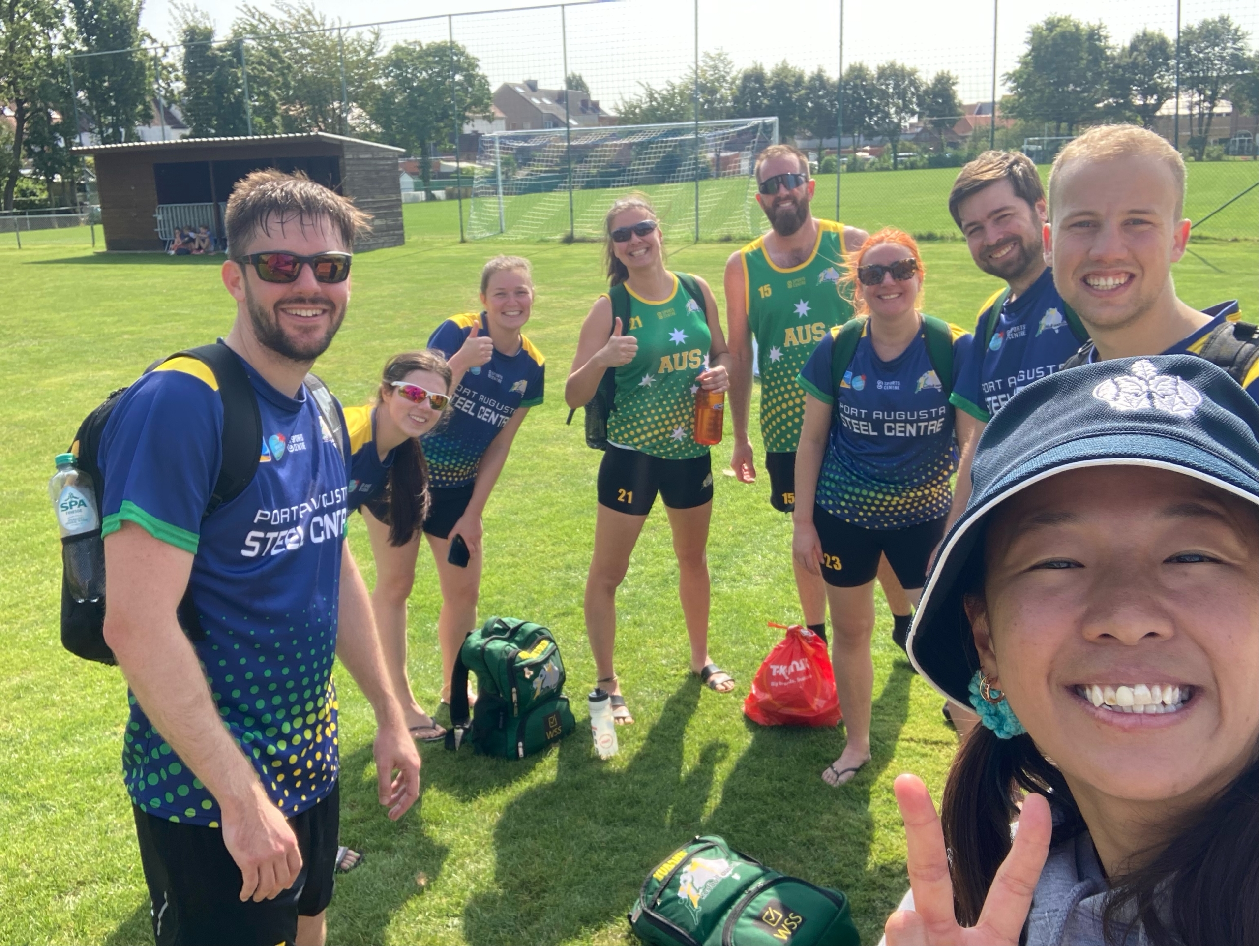 Amy (in PPT hat) with team mates