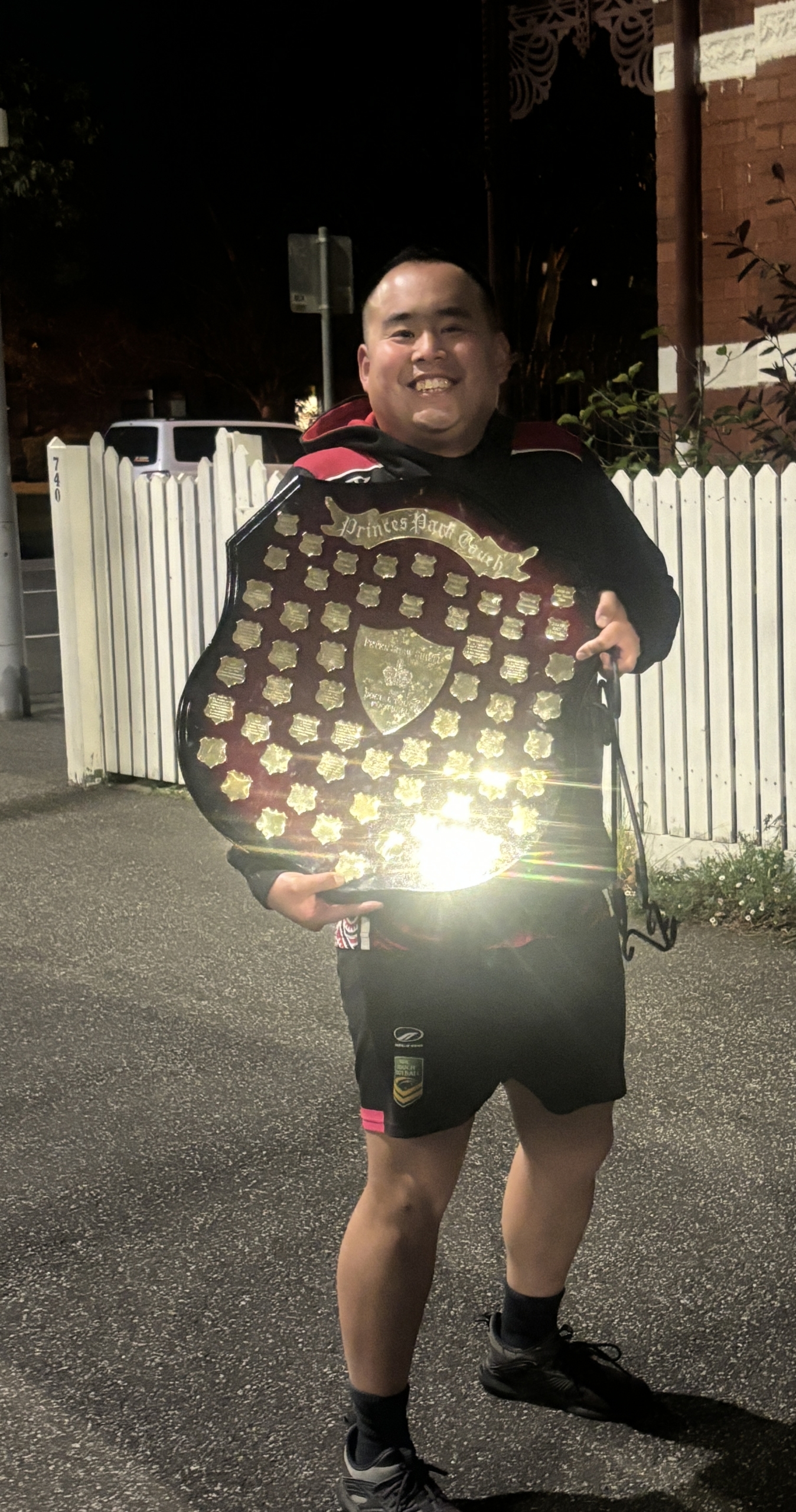 Random Jono photo with shield